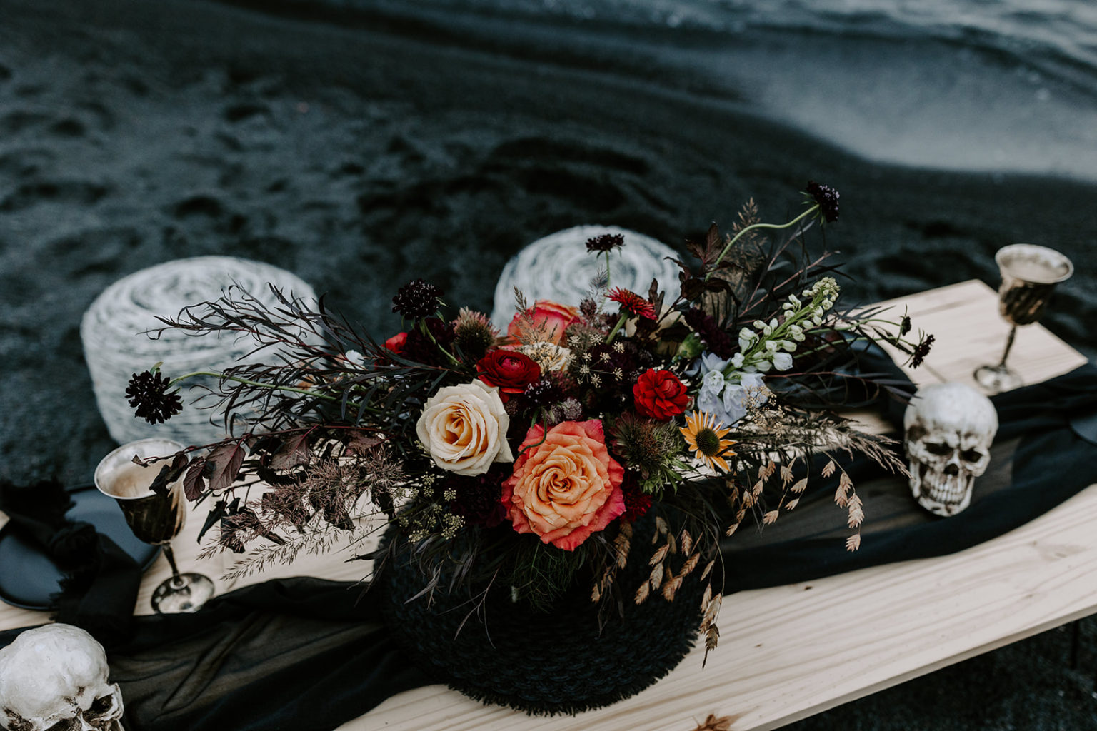 Spooky + Chic Halloween Elopement Inspiration Samantha Burke Photography