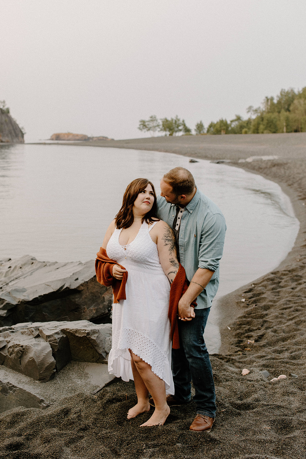 Black Beach Engagement Photos