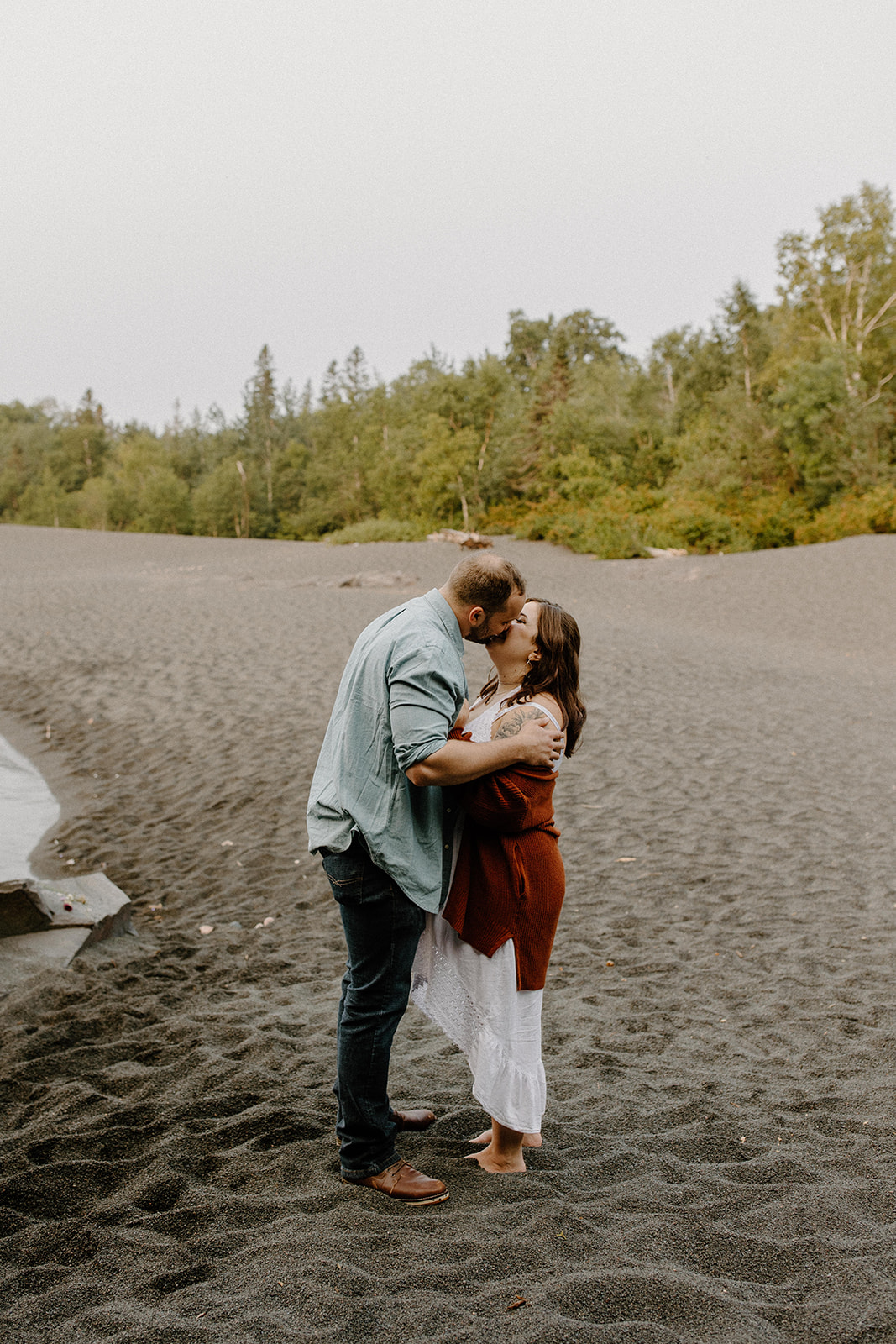 Black Beach Engagement Photos