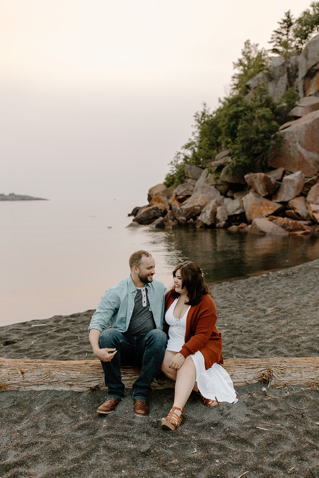 Black Beach Engagement Photos