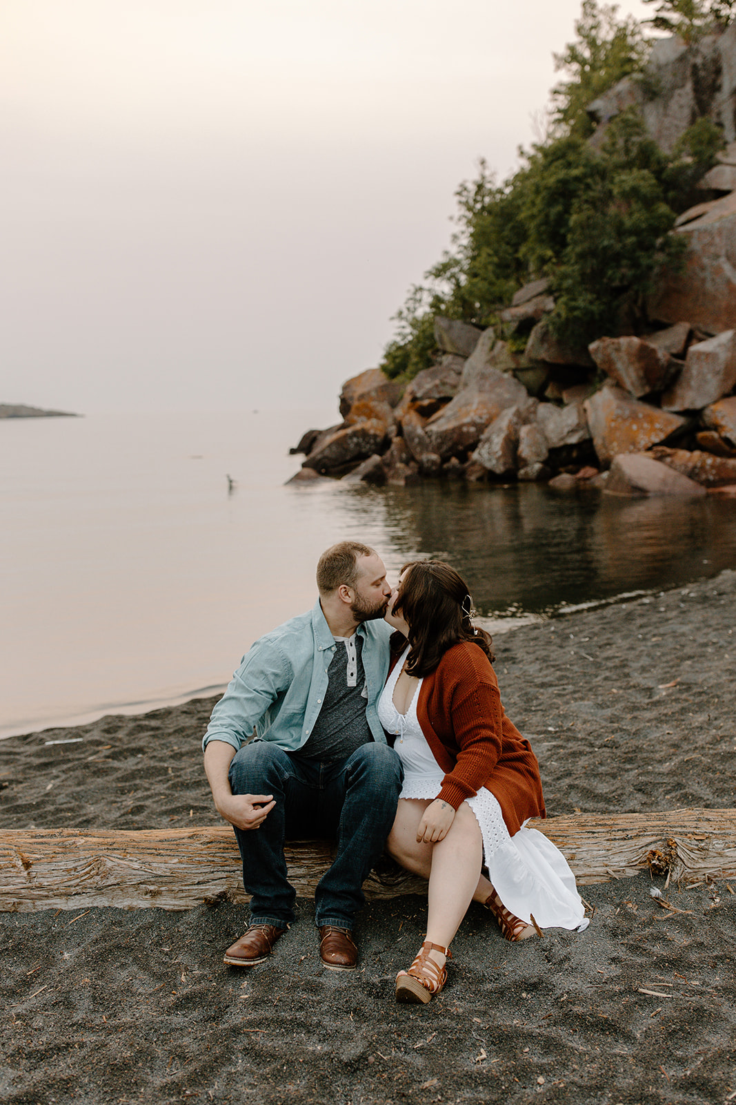 Black Beach Engagement Photos