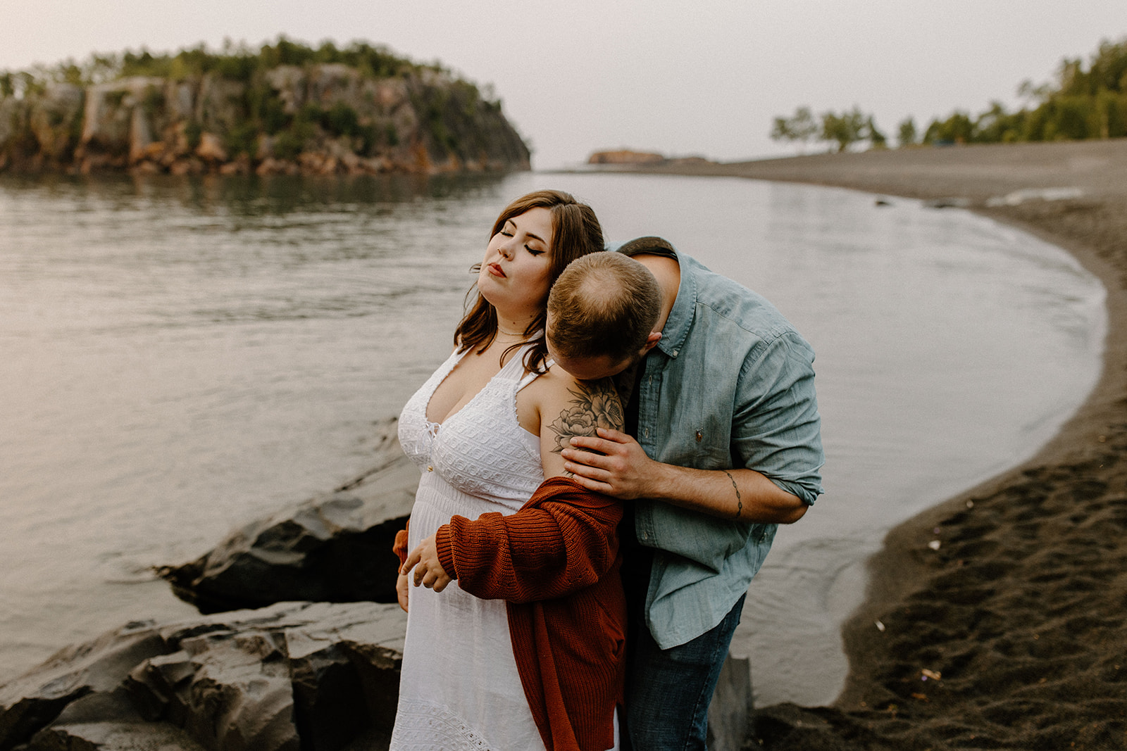 Black Beach Engagement Photos