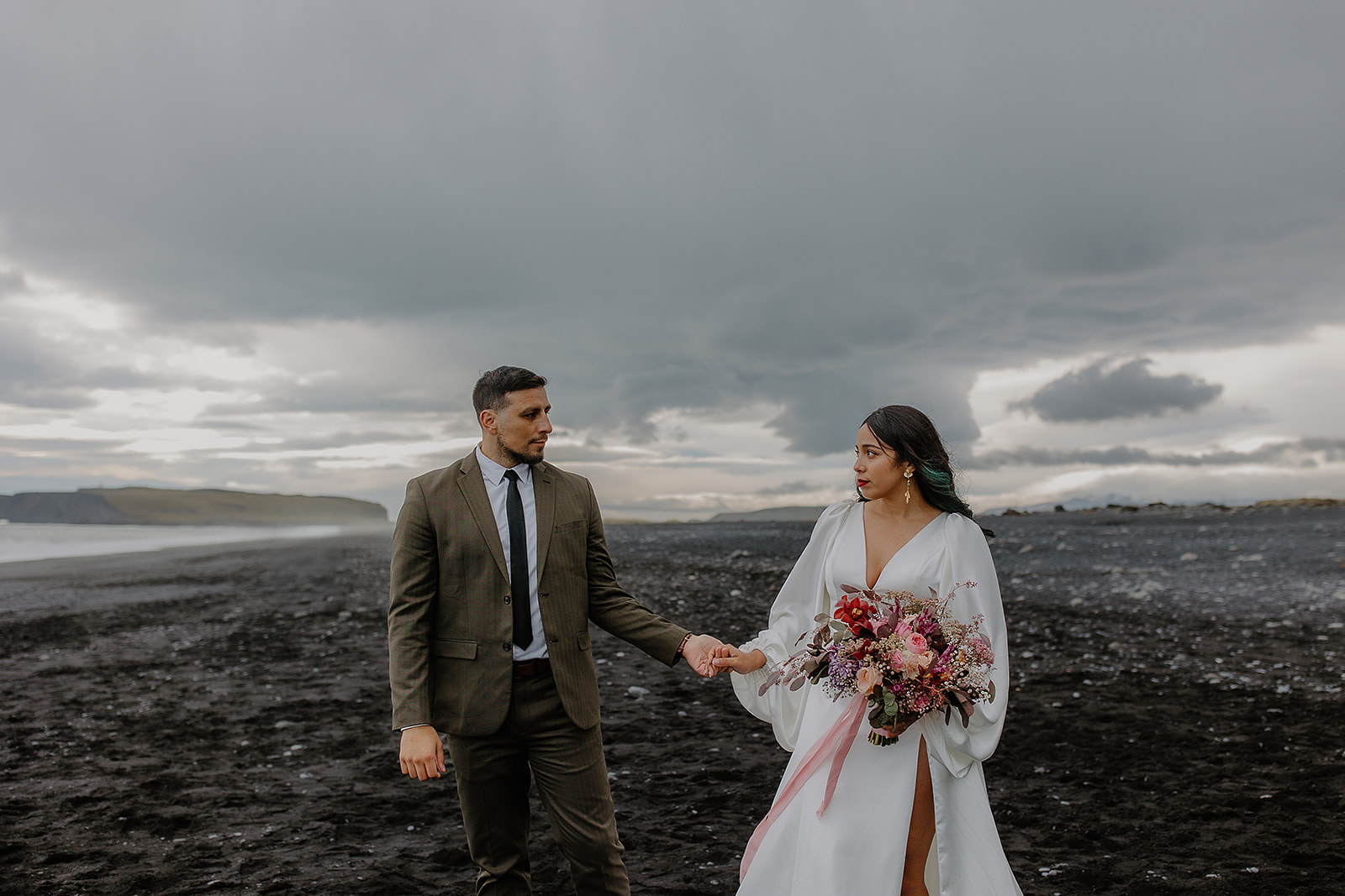 Reynisfjara Black Beach Elopement Photos