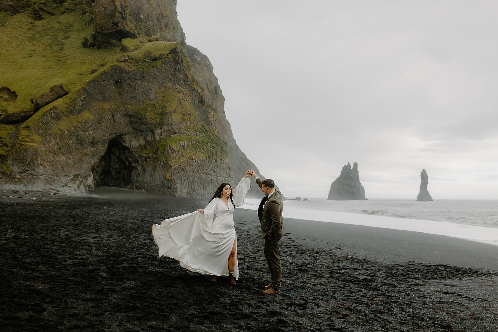 Reynisfjara Black Beach Elopement Photos