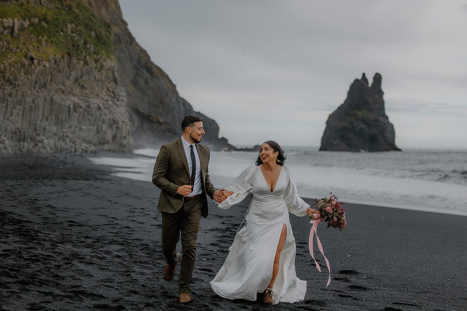 Reynisfjara Black Beach Elopement Photos