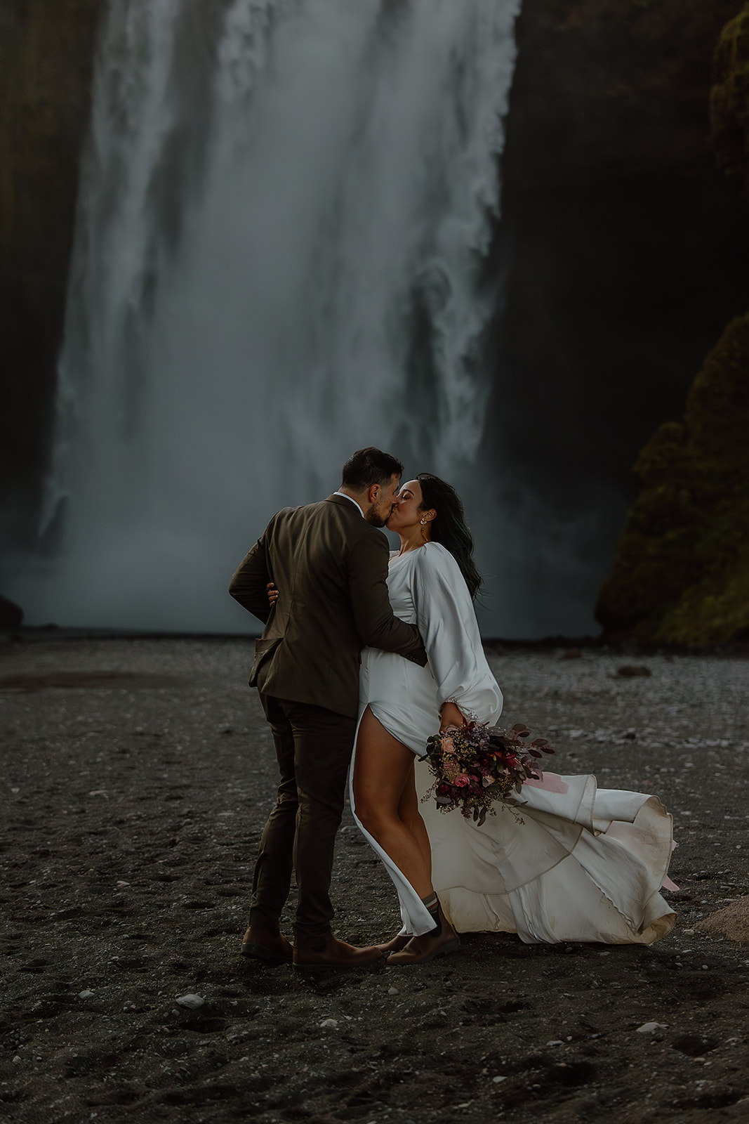 Skogafoss Waterfall Elopement Adventure