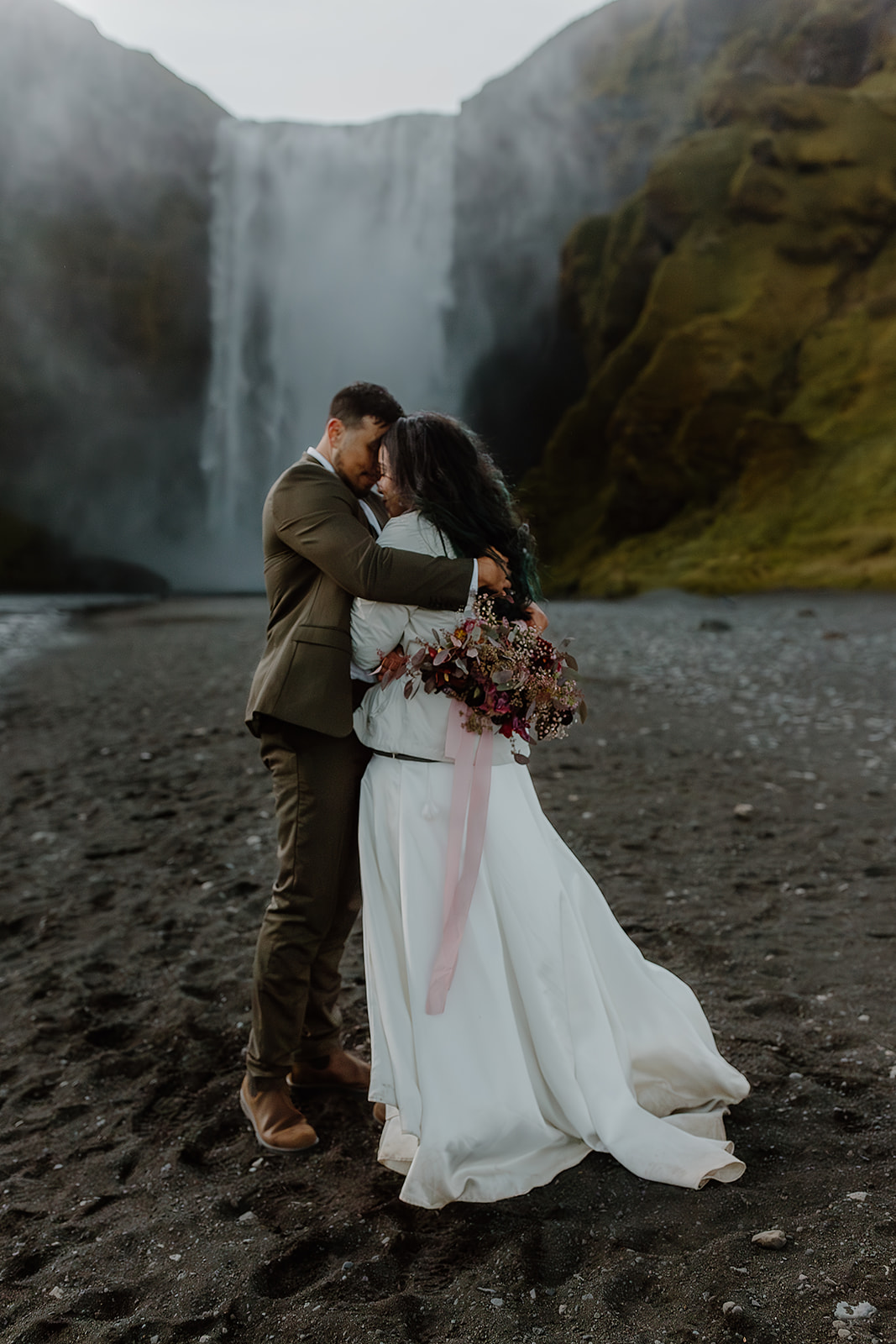 Skogafoss Waterfall Elopement Adventure