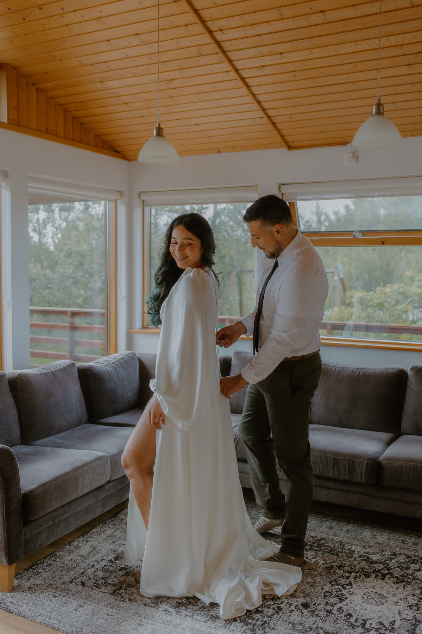 Elopement Getting Ready Photos in Iceland