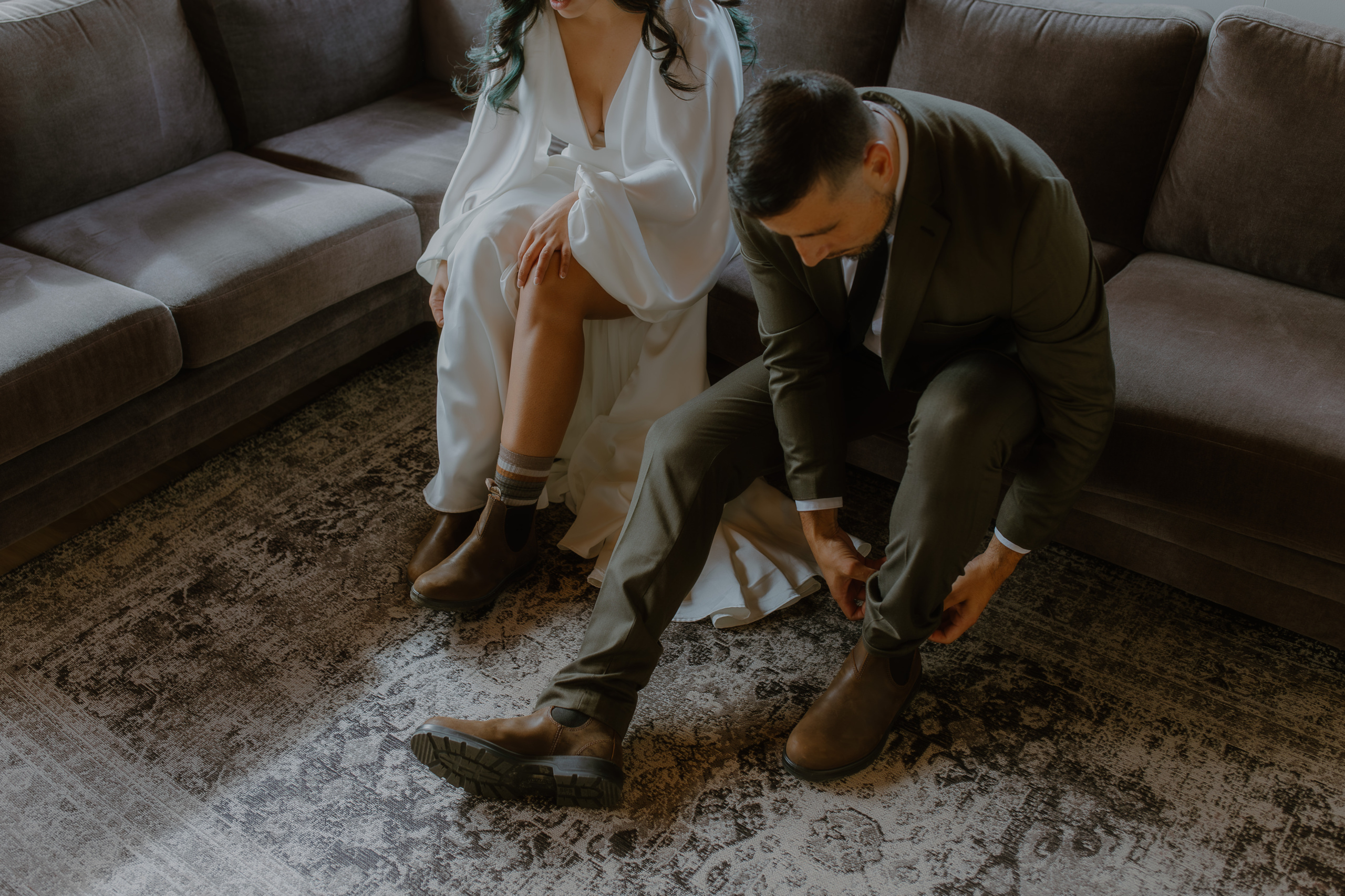 Elopement Getting Ready Photos in Iceland