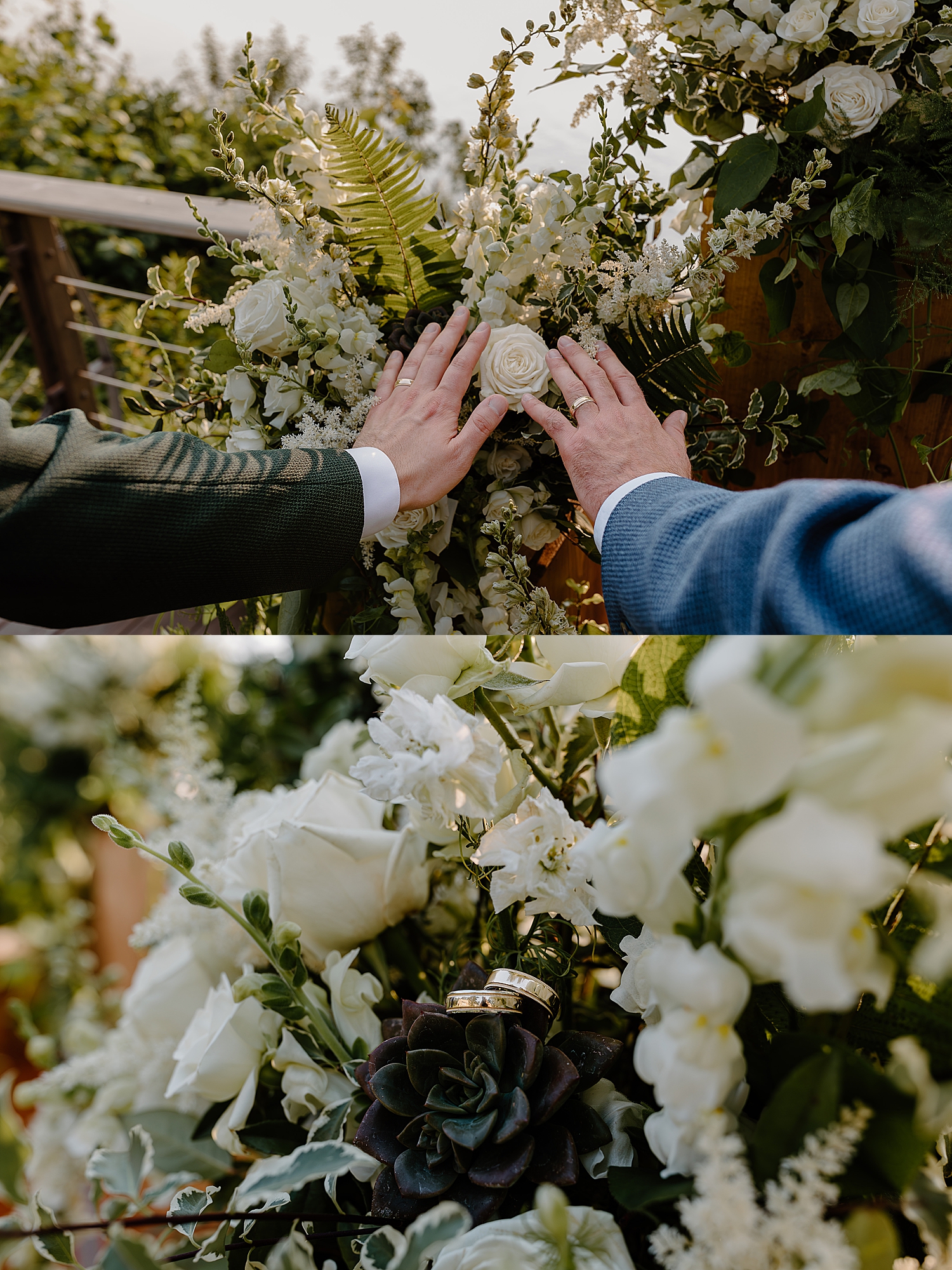 husbands show off their gold bands by Samantha Burke Photography