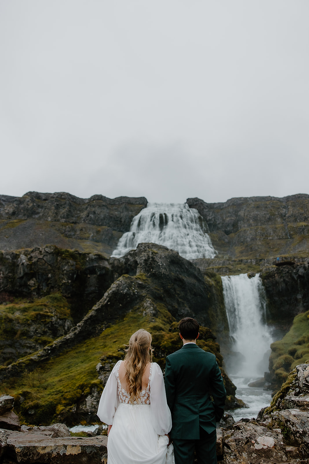 west fjords Iceland elopement at Dynjandi waterfal